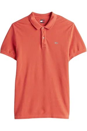 Tommy Hilfiger Tops, Heren, Oranje, L, Oranje Polo Slim Fit