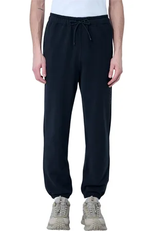 Moncler Broeken, Heren, Zwart, M, Katoen, Katoenen Jersey Logo Patch Track Pants