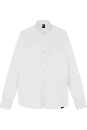 Colmar Overhemden, Heren, Wit, XL, Katoen, Wit poloshirt met lange mouwen