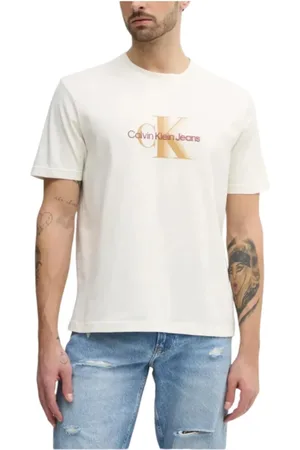 Calvin Klein Tops, Heren, , S, Katoen, Logo T-shirt