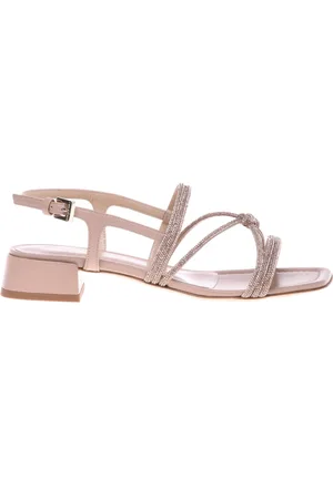 BALDININI Schoenen, Dames, , 36 EU, Nude rhinestone nappa sandal
