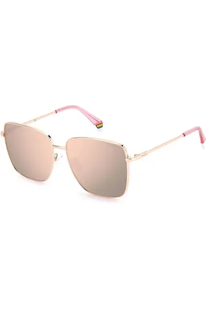 Polaroid Accessoires, Dames, Geel, ONE Size, Gouden Metalen Dames Zonnebril