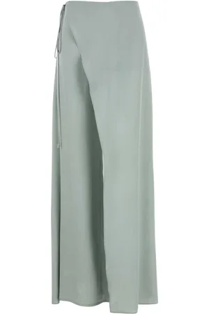 BLUMARINE Broeken, Dames, Blauw, S, Poederblauwe Twill Broek