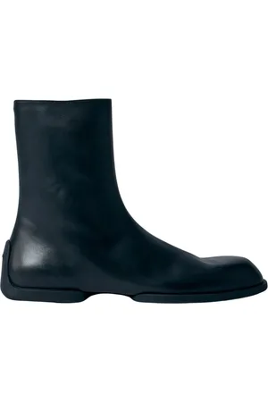 Jil Sander Schoenen, Heren, Zwart, 43 EU, Leer, Leren Enkellaars met Rits