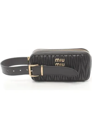 Miu Miu Pre-owned, Dames, Zwart, ONE Size, Leer, Pre-owned Leather clutches