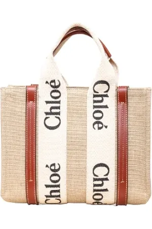 Chloé Pre-owned, Dames, , ONE Size, Linnen, Pre-owned Fabric totes