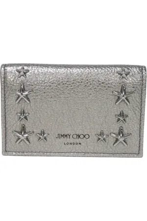Jimmy Choo Pre-owned, unisex, Grijs, ONE Size, Leer, Pre-owned Metal wallets