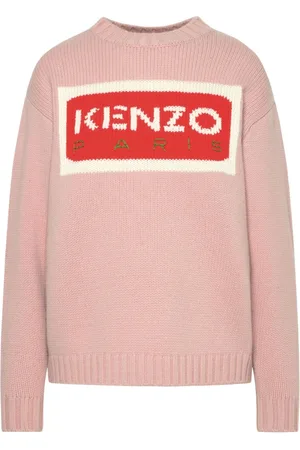 Kenzo Sweatshirts & Hoodies, Dames, Roze, L, Katoen, Cozy Wool Blend Sweatshirt