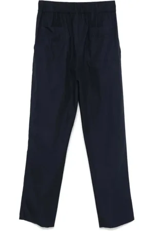 LANEUS Broeken, Heren, Blauw, L, Heren Popeline Broek