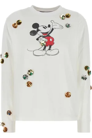 COPERNI Tops, Dames, Wit, S, Katoen, Witte Mickey T-shirt