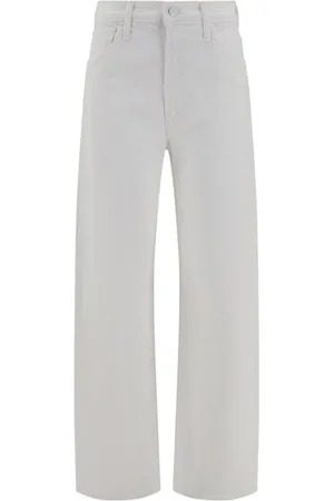 Mother Jeans, Dames, Wit, W29, Katoen, Hoge Taille Straight Fit Jeans