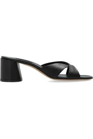 Casadei Schoenen, Dames, Zwart, 36 EU, Leer, Leren muiltjes met hak
