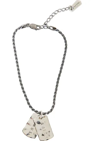 Paul Smith Accessoires, Heren, Grijs, ONE Size, Dubbele Tag Heren Armband Stijlvol