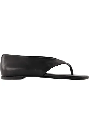 Courrèges Schoenen, Dames, Zwart, 40 EU, Leer, Zwarte Leren Sandalen