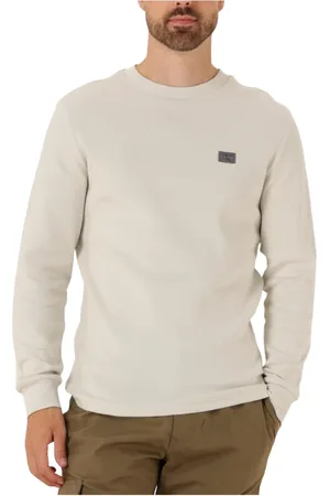 Calvin Klein Sweatshirts & Hoodies, Heren, , S, Grijze Wafel LS Tee voor Heren