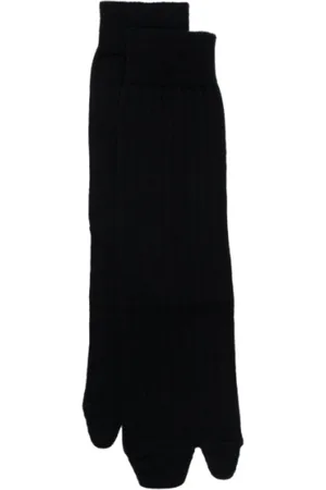 Maison Margiela Ondergoed, unisex, Zwart, S, Zwarte Bootleg Sokken