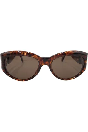 Saint Laurent Pre-owned, Dames, Bruin, ONE Size, Pre-owned Plastic sunglasses