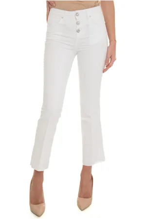Liu Jo Jeans, Dames, Wit, W31, Katoen, Cropped Jeans