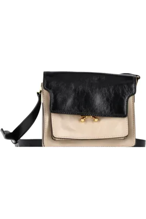 Marni Pre-owned, Dames, , ONE Size, Leer, Tweedehands leren schoudertassen