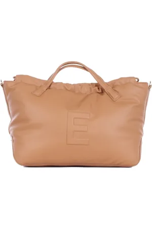 ERMANNO SCERVINO Tassen, Dames, Bruin, ONE Size, Leer, Logo Voor Clip Schoudertas