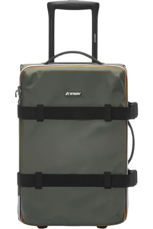 K-Way Koffers, unisex, Groen, ONE Size, Nylon, Groen Zwart Puur Trolley