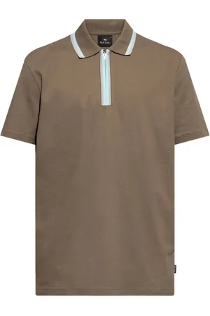 Paul Smith Tops, Heren, Groen, XL, Halve Rits Polo