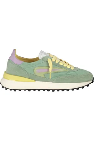 D.A.T.E. Schoenen, Dames, Groen, 37 EU, Sportieve Sneakers in Marineblauw en Salie