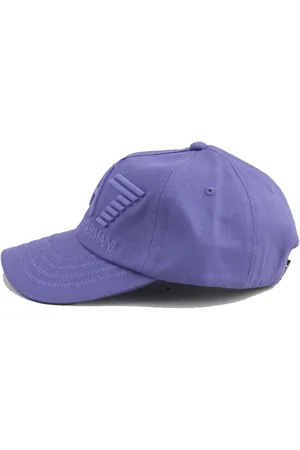 Emporio Armani Accessoires, Heren, Paars, M, Katoen, Handtekening EA7 Baseballpet