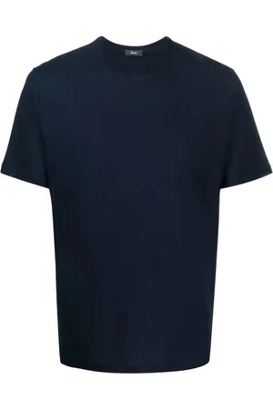 HERNO Tops, Heren, Blauw, S, Heren T-shirt
