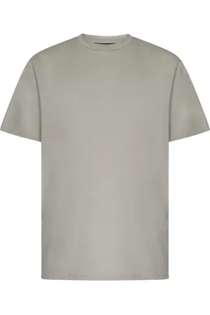 LOW BRAND Tops, Heren, Grijs, L, Katoen, Grijze T-shirts en Polos Geribbelde Ronde Hals