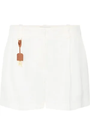 Elisabetta Franchi Korte broeken, Dames, , XS, Ivoor Shorts voor Vrouwen
