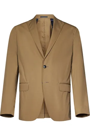 LOW BRAND Jassen, Heren, Bruin, 2Xl, Katoen, Kameeljassen Klassieke Revers Comfort Fit