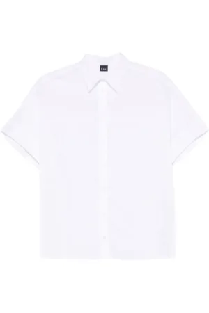 FAY Blouses & Shirts, Dames, Wit, M, Katoen, Witte Katoenen Overhemd Klassieke Kraag