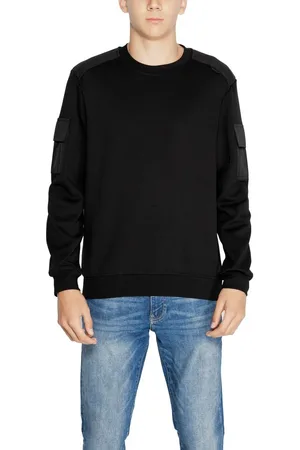 Antony Morato Sweatshirts & Hoodies, Heren, Zwart, S, Katoen, Zwarte Katoenen Sweater Herencollectie