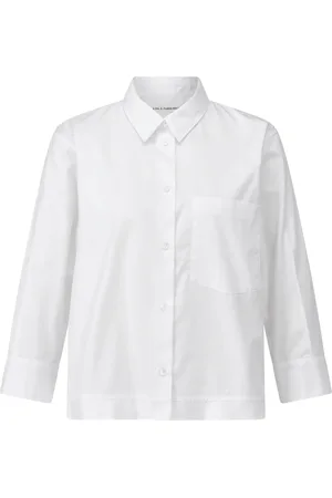 Lis Lareida Blouses & Shirts, Dames, Wit, M, Katoen, Katoenen blouse met klassieke details