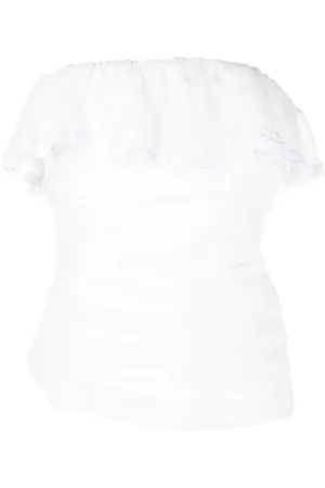 Isabel Marant Tops, Dames, Wit, S, Donna Top in Trendy Orma Stijl