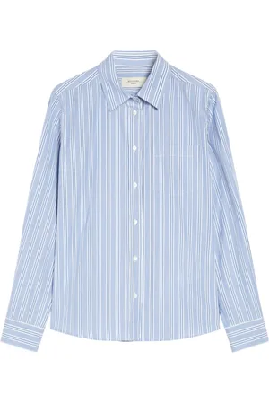 Max Mara Blouses & Shirts, Dames, Blauw, M, Blauwe Bahamas Overhemden voor Weekend