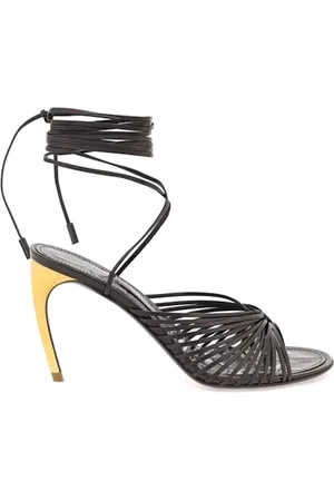 Salvatore Ferragamo Schoenen, Dames, Zwart, 37 1/2 EU, Elegante Atena Sandaal