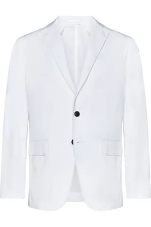 LOW BRAND Jassen, Heren, Wit, XL, Katoen, Witte Klassieke Jas Comfort Fit