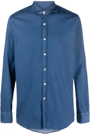 CANALI Overhemden, Heren, Blauw, 2Xl, Katoen, Katoenen stretchshirt