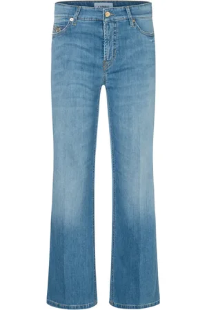 Cambio Jeans, Dames, Blauw, S, Stijlvolle Francesca Jurk