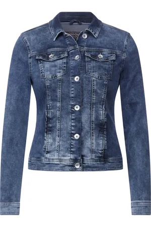 CECIL Jassen, Dames, Blauw, L, Denim, Denim Jassen