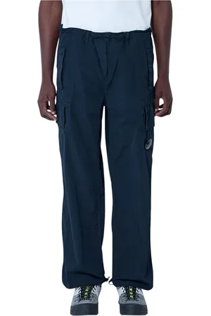 C.P. Company Broeken, Heren, Blauw, L, Nylon, Nylon Cargo Broek met Lens Detail
