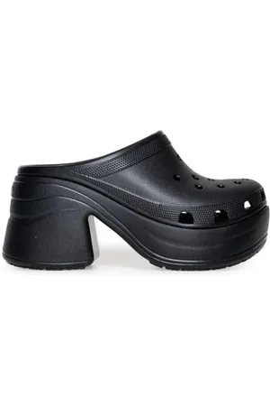 Crocs Schoenen, Dames, Zwart, 38 EU, Sandalen met 10cm hak voor vrouwen
