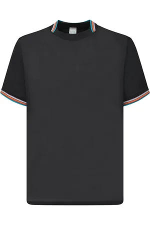Paul Smith Tops, Heren, Zwart, M, Katoen, Zwart Gestreept T-shirt Casual Stijl
