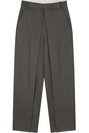 Low Classic Broeken, Dames, Grijs, M, Diepe Plooi Broek
