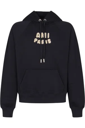 Ami Sweatshirts & Hoodies, Heren, Blauw, S, Katoen, Blauwe Hoodie Trui