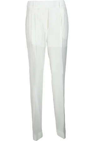 Calvin Klein Broeken, Dames, Wit, XL, Polyester, Lyocell Polyester Broek
