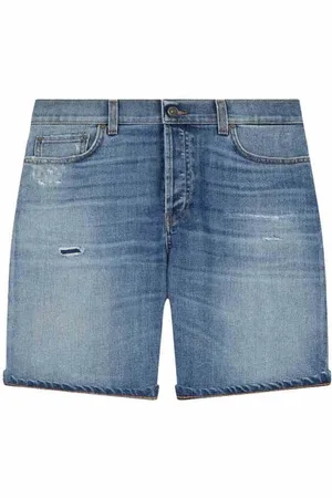 Dondup Korte broeken, Dames, Blauw, W30, Denim, Denim Shorts met Coole Details