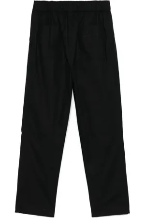 LANEUS Broeken, Heren, Zwart, S, Heren Popeline Broek